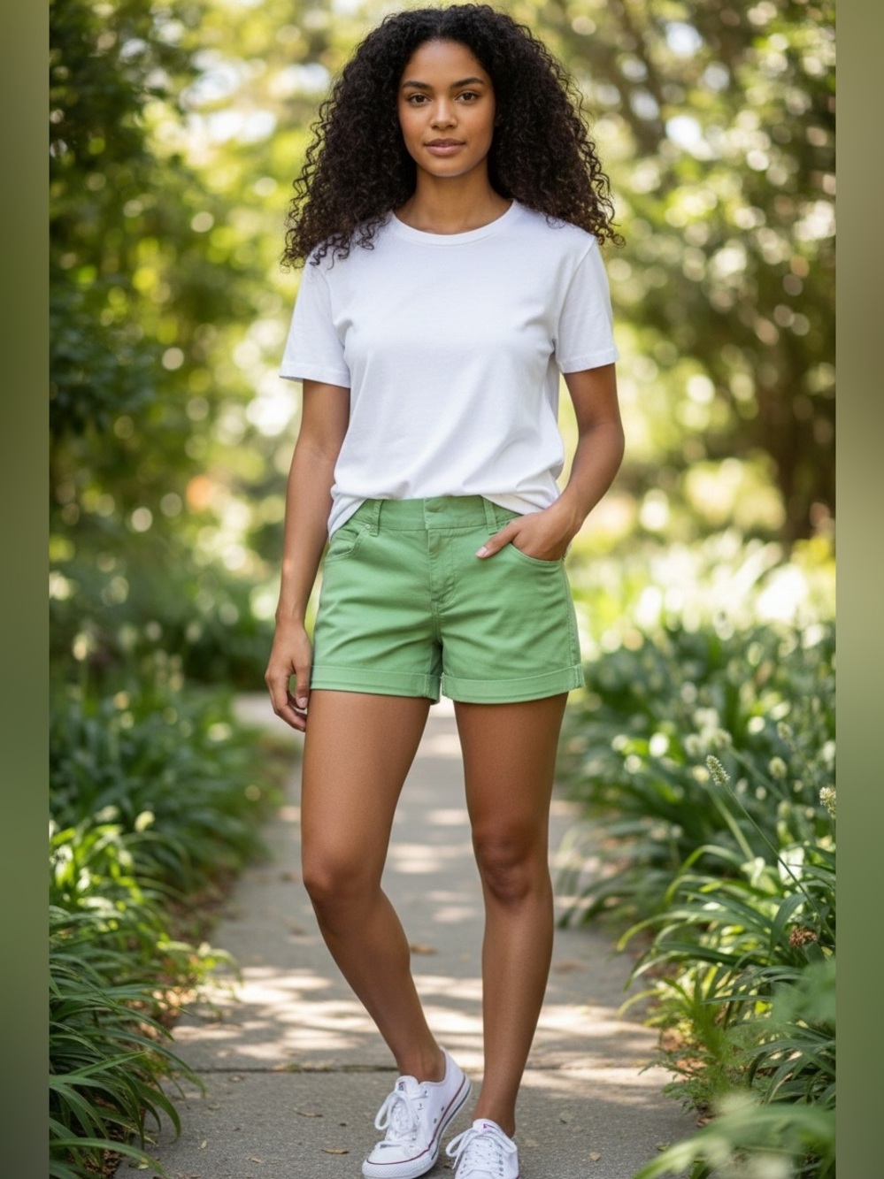 Dear John Mint Green Casual Bermuda Shorts
